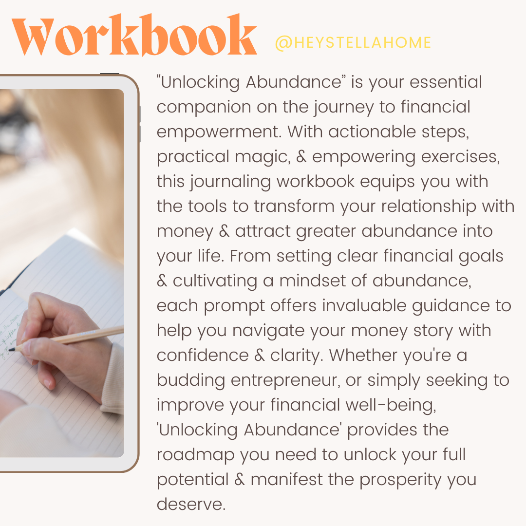 MAGNETIZE MONEY Practical Magic Workbook + Abundance Journaling Ritual Printable Guide