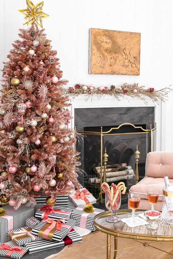 Rose Gold Christmas Decoration Inspiration