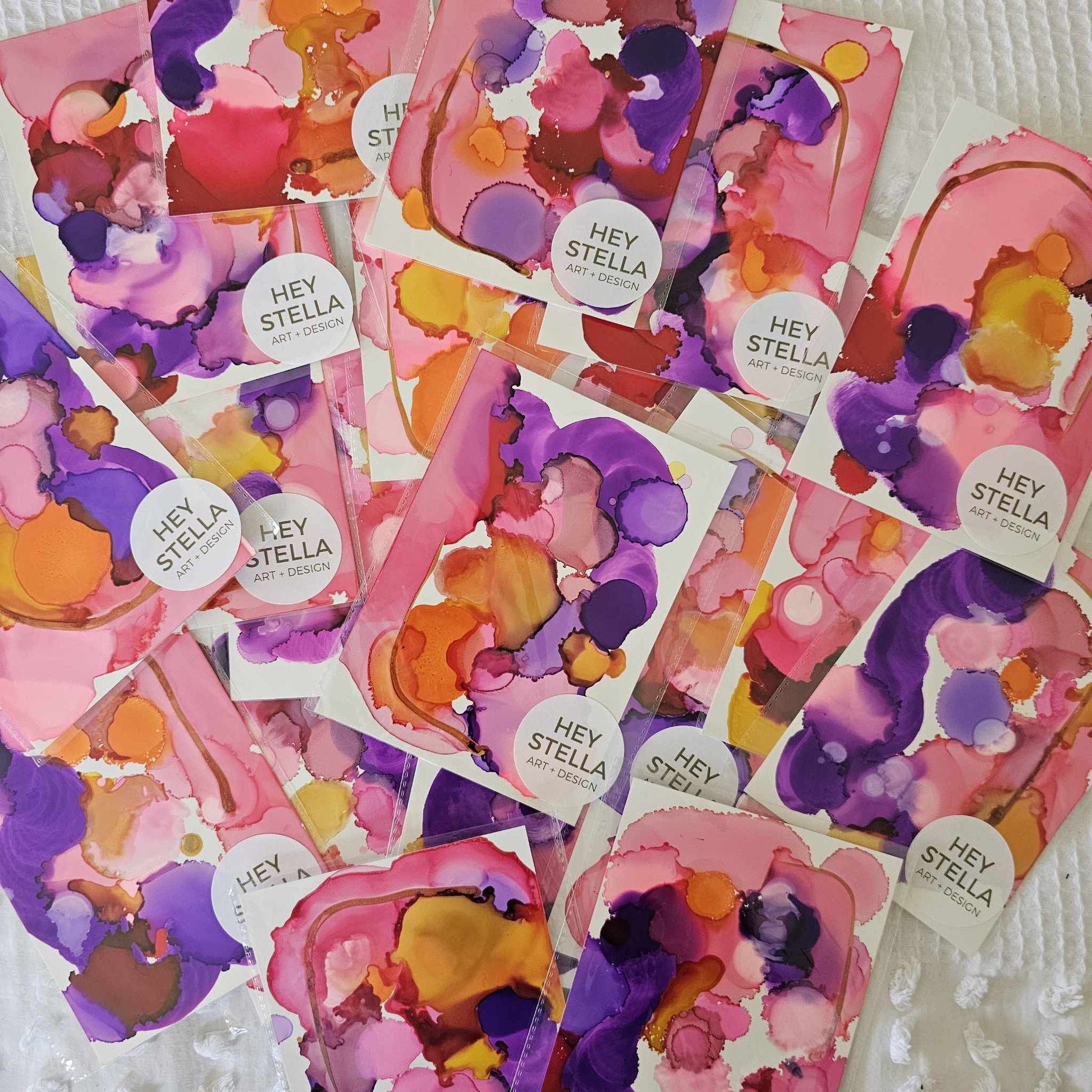 GUMMY LOLLIES EXPRESSIVE ABSTRACT ORIGINAL INK ART MINIS image 2