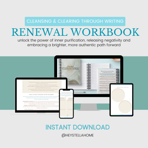 CLEANSING Through Journaling Renewal Ritual Workbook + Printable Guide