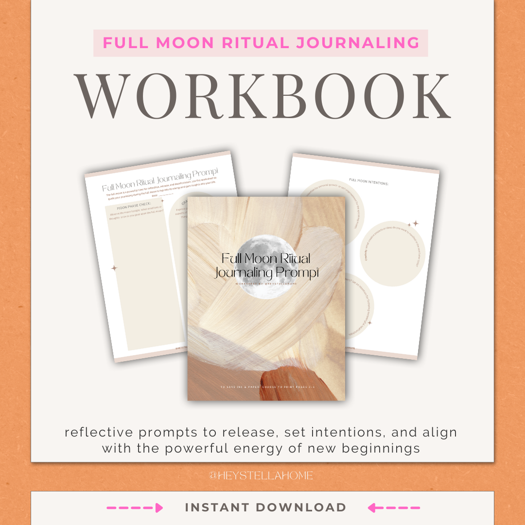 FULL MOON Ritual Workbook: Journaling Prompts Printable Digital Download