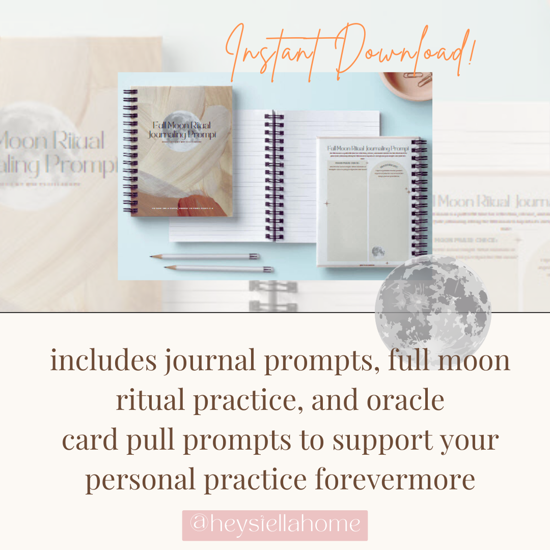 FULL MOON Ritual Workbook: Journaling Prompts Printable Digital Download