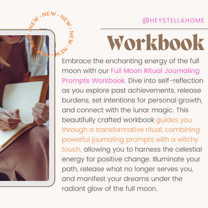 FULL MOON Ritual Workbook: Journaling Prompts Printable Digital Download