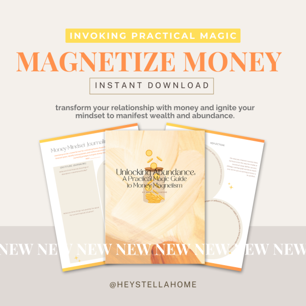 MAGNETIZE MONEY Practical Magic Workbook + Abundance Journaling Ritual Printable Guide