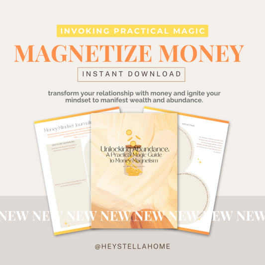 MAGNETIZE MONEY Practical Magic Workbook + Abundance Journaling Ritual Printable Guide