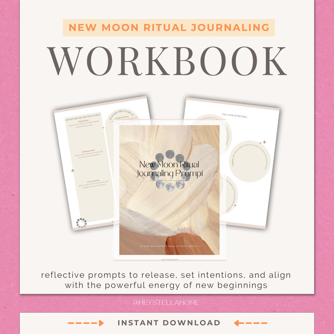 NEW MOON Ritual Workbook: Journaling Prompts Printable Digital Download