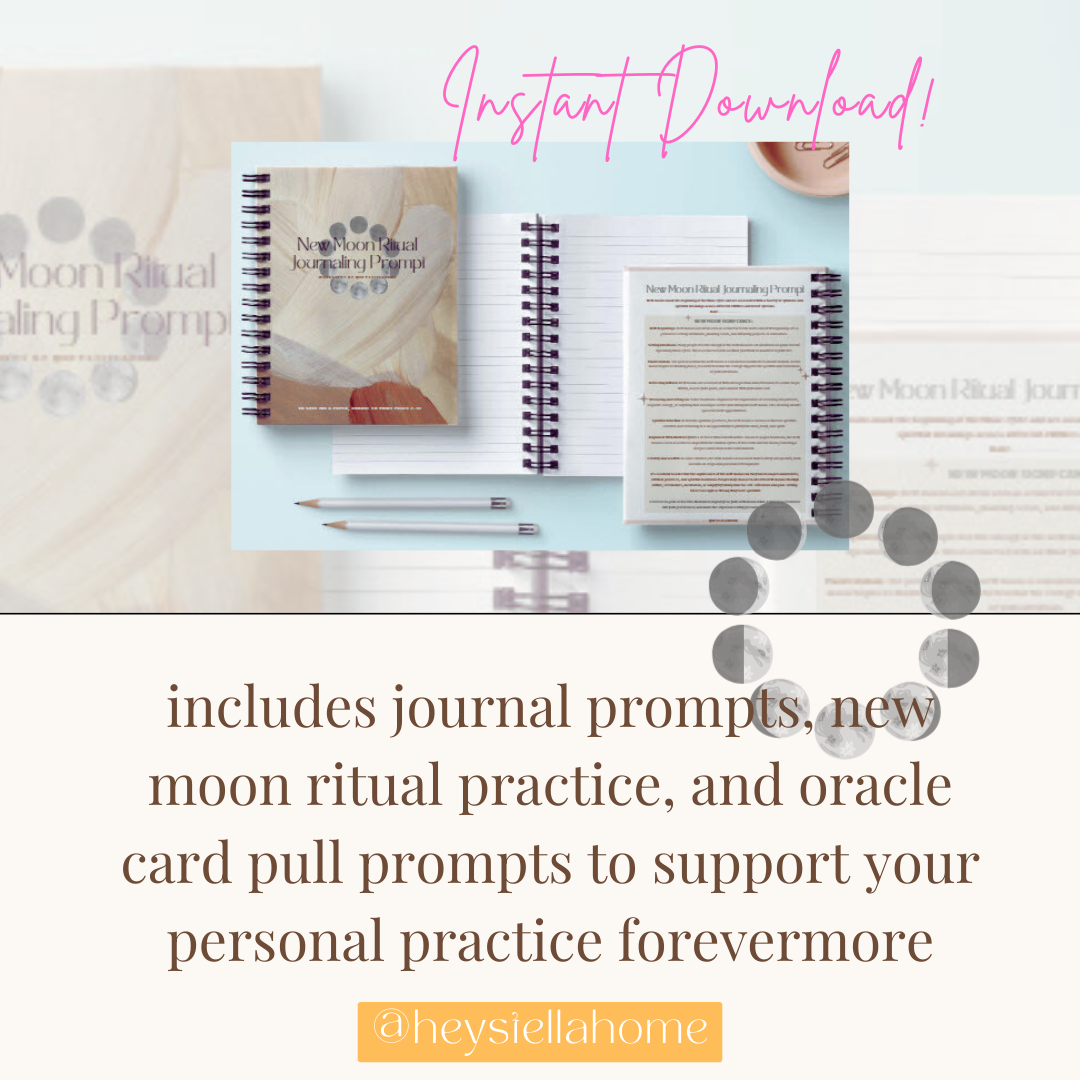 NEW MOON Ritual Workbook: Journaling Prompts Printable Digital Download
