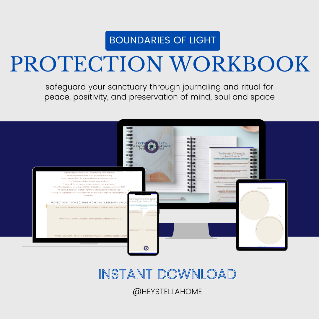 PROTECTION Journaling Workbook: Boundaries of Light Ritual Printable Digital Download