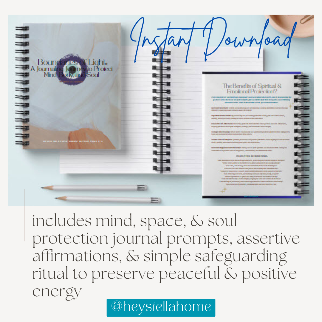 PROTECTION Journaling Workbook: Boundaries of Light Ritual Printable Digital Download