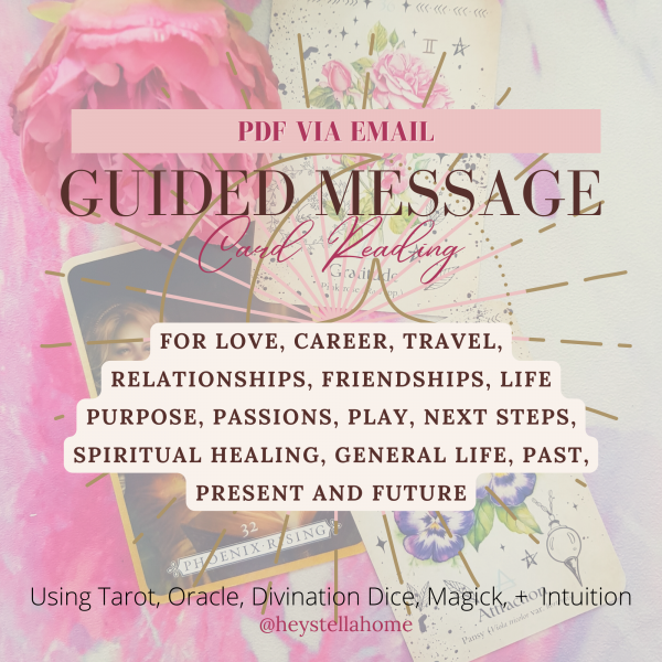 PDF Message Card Reading | Using Tarot, Oracle, Divination Dice & Intuition