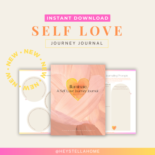 SELF LOVE Journey Journal, Illuminating Ritual Printable Guide to Falling in Love with Your Authentic Self