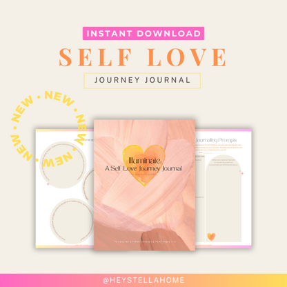 SELF LOVE Journey Journal, Illuminating Ritual Printable Guide to Falling in Love with Your Authentic Self