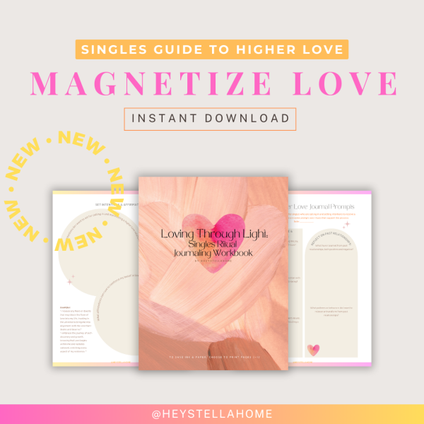 MAGNETIZING RADIANT LOVE Workbook, Journaling Ritual Printable Guide to Higher Love