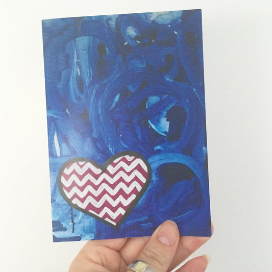 Beating Blue :: Art Greeting Card image 0