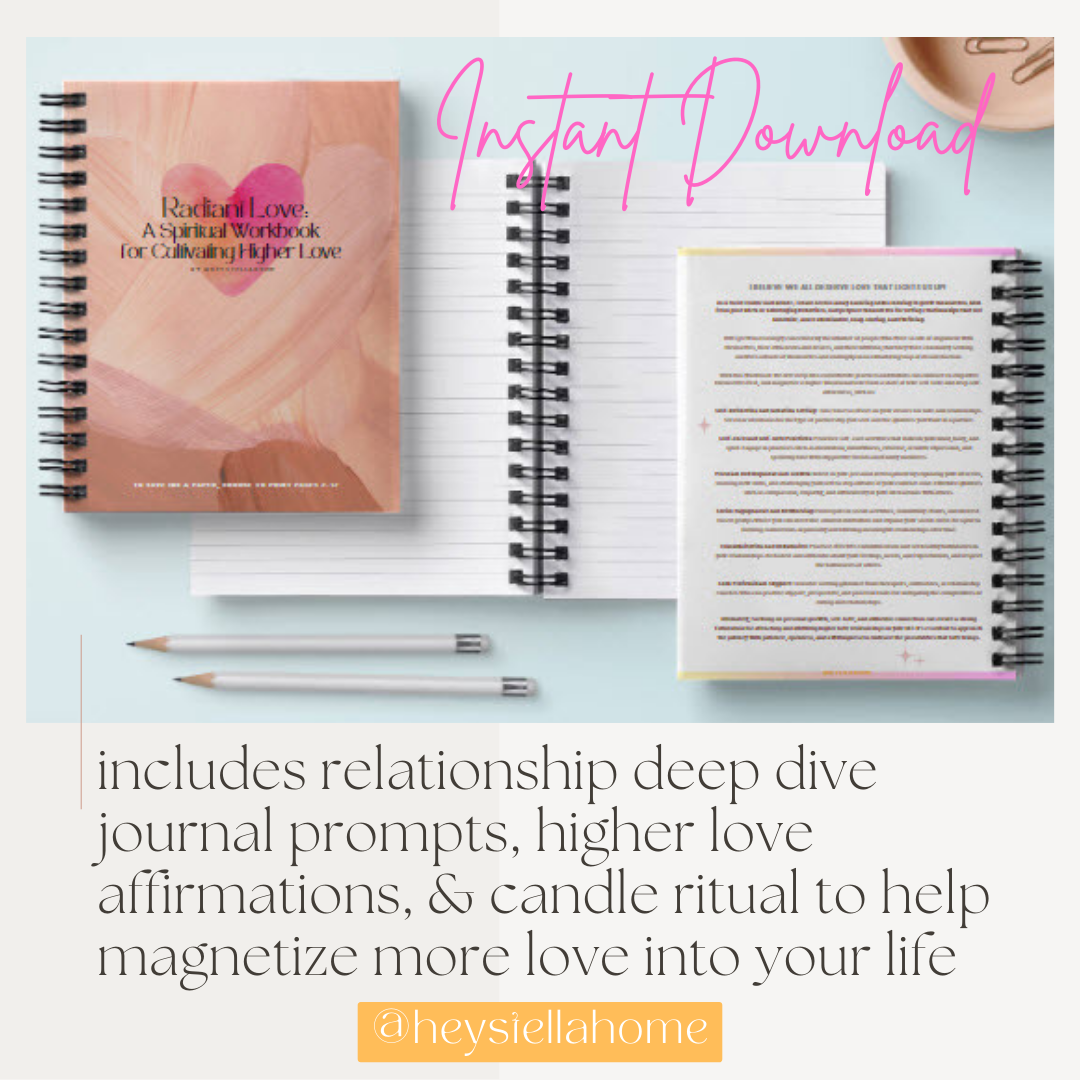 MAGNETIZING RADIANT LOVE Workbook, Journaling Ritual Printable Guide to Higher Love